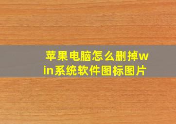 苹果电脑怎么删掉win系统软件图标图片