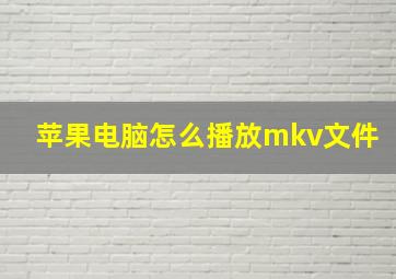 苹果电脑怎么播放mkv文件