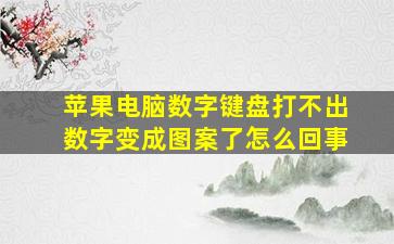 苹果电脑数字键盘打不出数字变成图案了怎么回事