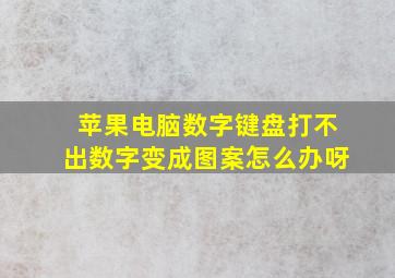 苹果电脑数字键盘打不出数字变成图案怎么办呀