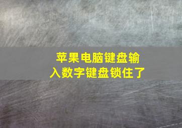 苹果电脑键盘输入数字键盘锁住了