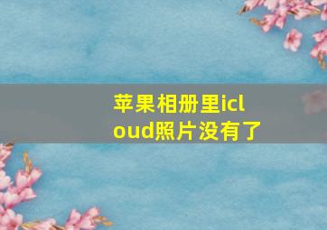 苹果相册里icloud照片没有了