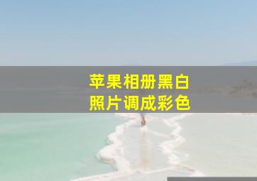 苹果相册黑白照片调成彩色