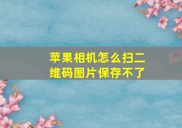 苹果相机怎么扫二维码图片保存不了