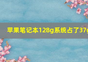 苹果笔记本128g系统占了37g