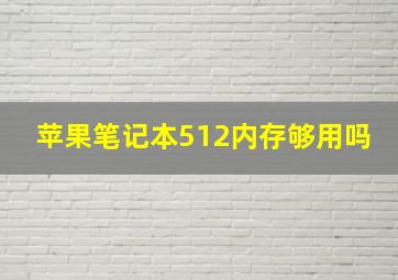 苹果笔记本512内存够用吗