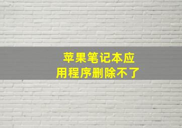 苹果笔记本应用程序删除不了