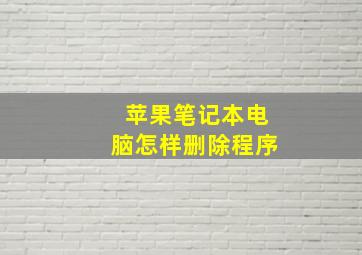 苹果笔记本电脑怎样删除程序