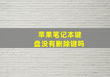 苹果笔记本键盘没有删除键吗