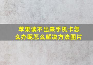 苹果读不出来手机卡怎么办呢怎么解决方法图片