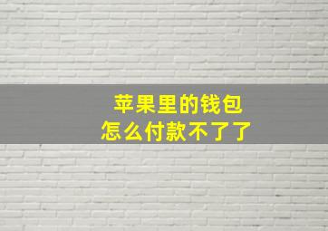 苹果里的钱包怎么付款不了了