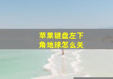 苹果键盘左下角地球怎么关