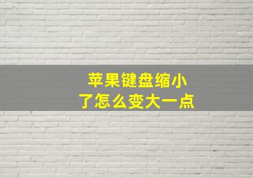 苹果键盘缩小了怎么变大一点