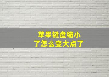 苹果键盘缩小了怎么变大点了