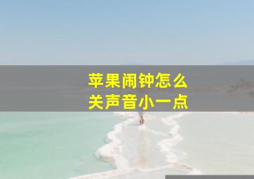 苹果闹钟怎么关声音小一点