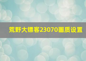 荒野大镖客23070画质设置