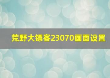 荒野大镖客23070画面设置