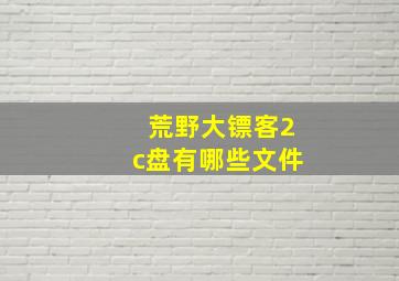 荒野大镖客2c盘有哪些文件