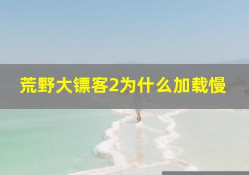 荒野大镖客2为什么加载慢