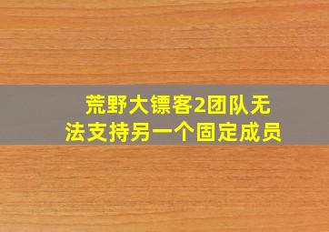 荒野大镖客2团队无法支持另一个固定成员