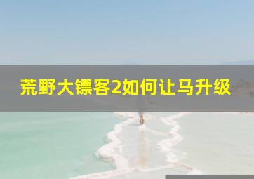 荒野大镖客2如何让马升级