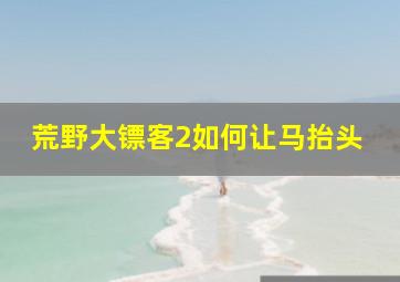 荒野大镖客2如何让马抬头