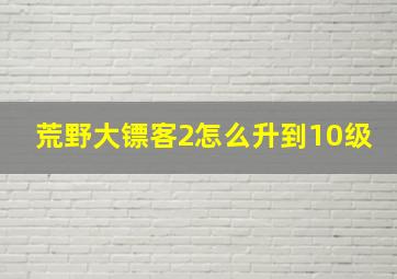 荒野大镖客2怎么升到10级