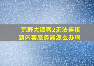 荒野大镖客2无法连接到内容服务器怎么办啊