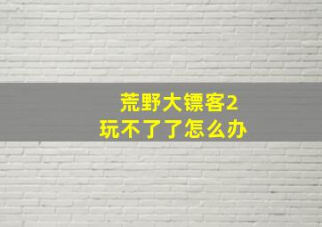 荒野大镖客2玩不了了怎么办