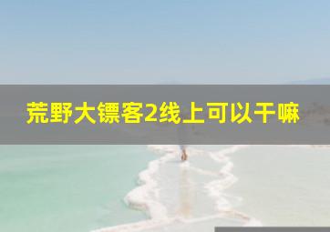 荒野大镖客2线上可以干嘛