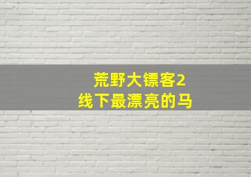 荒野大镖客2线下最漂亮的马