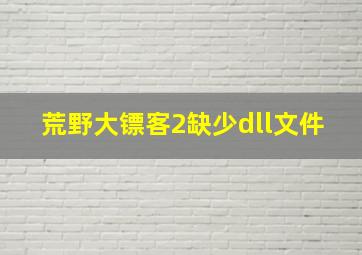 荒野大镖客2缺少dll文件