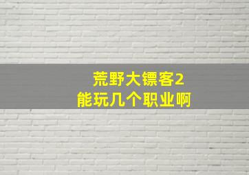 荒野大镖客2能玩几个职业啊