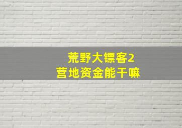 荒野大镖客2营地资金能干嘛