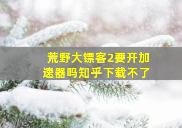 荒野大镖客2要开加速器吗知乎下载不了