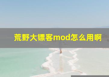 荒野大镖客mod怎么用啊