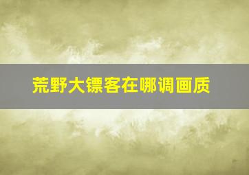 荒野大镖客在哪调画质