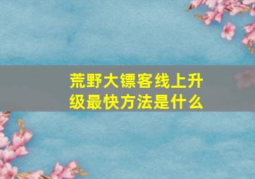 荒野大镖客线上升级最快方法是什么