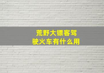 荒野大镖客驾驶火车有什么用