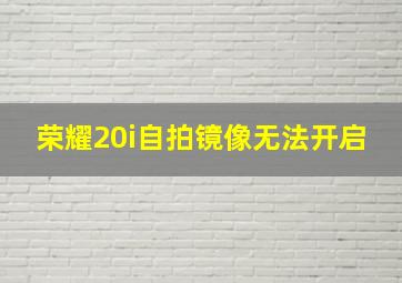 荣耀20i自拍镜像无法开启