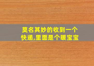 莫名其妙的收到一个快递,里面是个暖宝宝