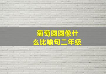 葡萄圆圆像什么比喻句二年级