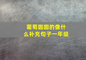 葡萄圆圆的像什么补充句子一年级