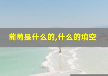 葡萄是什么的,什么的填空