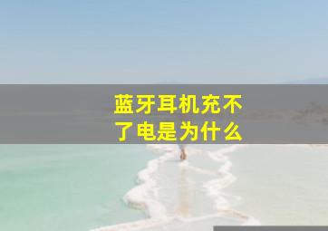 蓝牙耳机充不了电是为什么