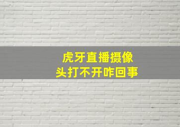 虎牙直播摄像头打不开咋回事