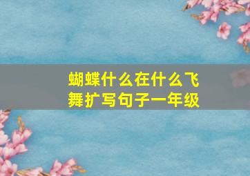 蝴蝶什么在什么飞舞扩写句子一年级