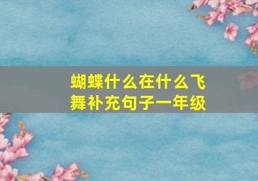 蝴蝶什么在什么飞舞补充句子一年级