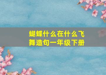 蝴蝶什么在什么飞舞造句一年级下册