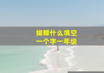 蝴蝶什么填空一个字一年级